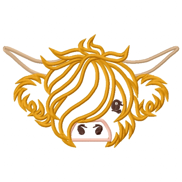 30 Cows : Highland Cow Applique